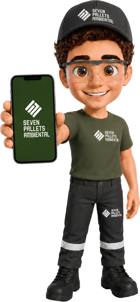 Mascote Seven Pallets com WhatsApp